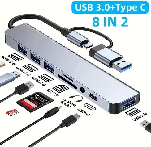 2 حزمة USB Hub محول توسيع عالي السرعة لملحقات الكمبيوتر المحمول in Kuwait