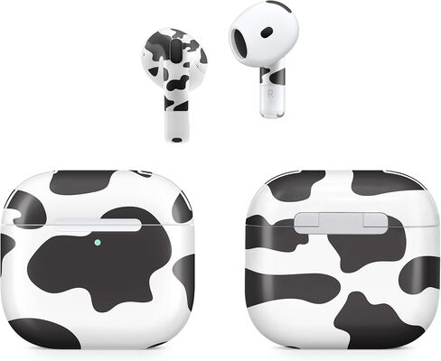 غلاف سماعة رأس لامع لامع (عبوتان) متوافق مع Apple AirPods 4 - حلوى القطن - غطاء لاصق واقٍ من الفينيل 3M ممتاز - سهل الاستخدام | صُنع في الولايات المتحدة الأمريكية بواسطة MightySkins in Kuwait