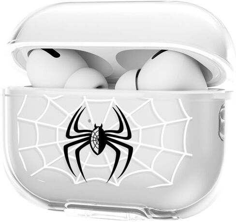 Black Spider Compatible with AirPods Pro 3(2025) Headphone Case,Support Wireless Charging,Soft TPU Anti-Yellowing for Apple AirPods Pro 3(2025) Case for Women Men（Black Spider） in Kuwait