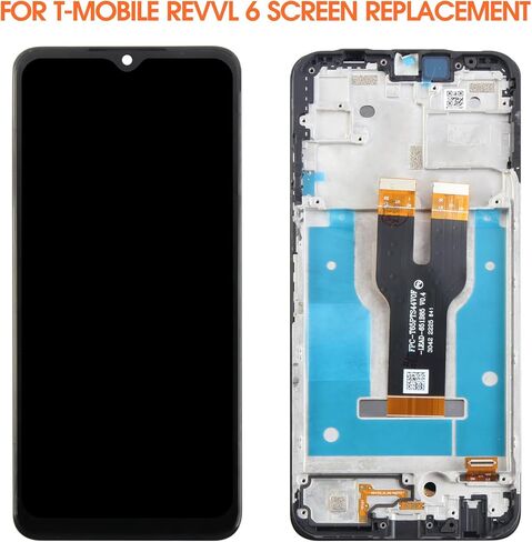 AGCUT for T-Mobile Revvl 6 5G Screen Replacement for T-Mobile Revvl 6 LCD Display TMAF025G LCD Digitizer Touch Screen Assembly Repair Parts with Frame in Kuwait