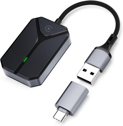 محول CarPlay اللاسلكي لهاتف Apple iPhone، يحول CarPlay السلكي من المصنع إلى لاسلكي، توصيل وتشغيل دونجل USB-C، اتصال تلقائي سريع، اتصال متعدد المستخدمين، زمن استجابة منخفض، محول لسيارات iOS 10+، 2015+ in Kuwait