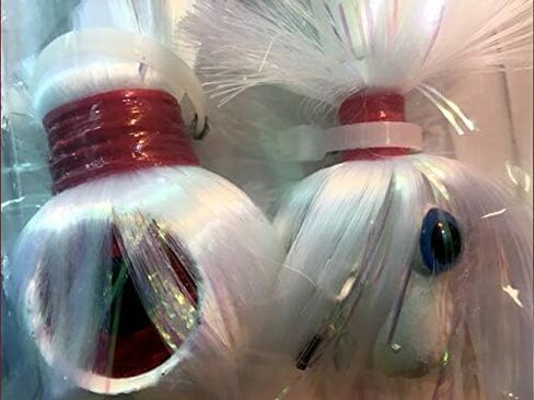 Blue Water Candy - Rock Fish Candy 24 oz & 6 oz Mojo Lures Loaded with 9-Inch Swimbait Shad Bodies Tandem Parachute Rigged & Ready (White) in Kuwait