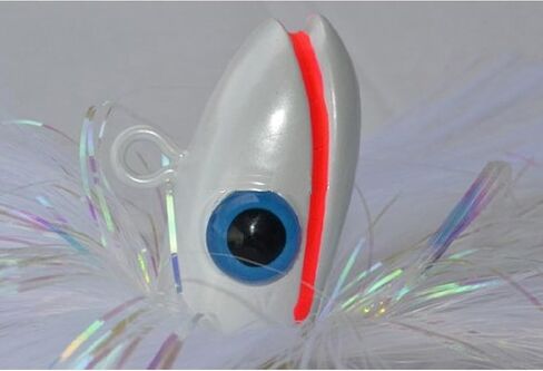 Blue Water Candy - Rock Fish Candy 24 oz & 6 oz Mojo Lures Loaded with 9-Inch Swimbait Shad Bodies Tandem Parachute Rigged & Ready (White) in Kuwait