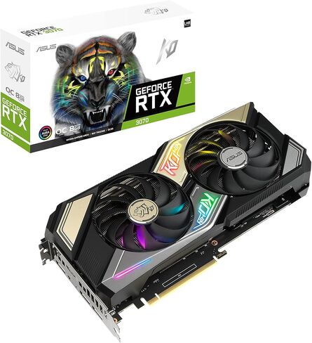 بطاقة رسومات الألعاب ASUS KO NVIDIA GeForce RTX 3070 V2 OC Edition 8 جيجابايت GDDR6 (PCIe 4.0، ذاكرة GDDR6 سعة 8 جيجابايت، LHR، HDMI 2.1، DisplayPort 1.4a، تصميم مروحة Axial-tech، تقنية 0dB) (متجددة) in Kuwait