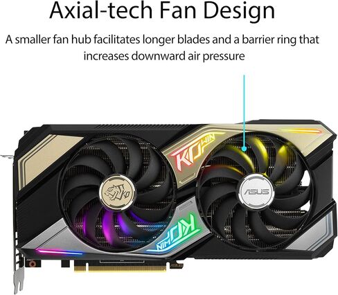بطاقة رسومات الألعاب ASUS KO NVIDIA GeForce RTX 3070 V2 OC Edition 8 جيجابايت GDDR6 (PCIe 4.0، ذاكرة GDDR6 سعة 8 جيجابايت، LHR، HDMI 2.1، DisplayPort 1.4a، تصميم مروحة Axial-tech، تقنية 0dB) (متجددة) in Kuwait