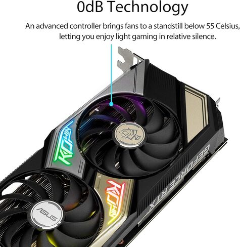 بطاقة رسومات الألعاب ASUS KO NVIDIA GeForce RTX 3070 V2 OC Edition 8 جيجابايت GDDR6 (PCIe 4.0، ذاكرة GDDR6 سعة 8 جيجابايت، LHR، HDMI 2.1، DisplayPort 1.4a، تصميم مروحة Axial-tech، تقنية 0dB) (متجددة) in Kuwait