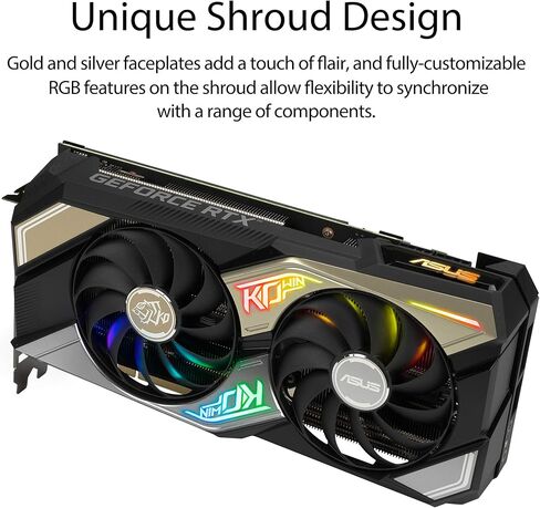 بطاقة رسومات الألعاب ASUS KO NVIDIA GeForce RTX 3070 V2 OC Edition 8 جيجابايت GDDR6 (PCIe 4.0، ذاكرة GDDR6 سعة 8 جيجابايت، LHR، HDMI 2.1، DisplayPort 1.4a، تصميم مروحة Axial-tech، تقنية 0dB) (متجددة) in Kuwait