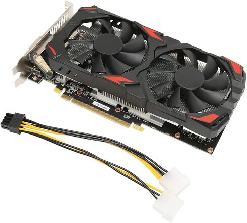 بطاقة رسومات RX 580 سعة 8 جيجابايت GDDR5 256 بت، تدعم مراوح التبريد PCI Express 3.0 فتحة بطاقة رسومات الألعاب، التحكم النشط في المروحة وإيقاف مروحة التجميد للمكتب المنزلي in Kuwait