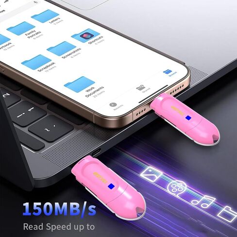 فليكس سي 128 جيجابايت 2 حزمة من محركات أقراص فلاش USB من النوع C، النوع C، محرك فلاش USB 3.1، تصميم دوار، محرك أقراص USB يصل إلى 150 ميجابايت/ثانية، عصا ذاكرة تخزين البيانات الخارجية المتوافقة مع الكمبيوتر/الكمبيوتر المحمول in Kuwait