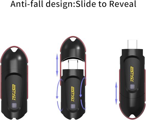 فليكس سي 128 جيجا بايت 2 حزمة من محركات أقراص فلاش USB من النوع C، النوع C، محرك فلاش USB 3.1، تصميم دوار، محرك أقراص USB يصل إلى 150 ميجابايت/ثانية، عصا ذاكرة تخزين البيانات الخارجية المتوافقة مع الكمبيوتر/الكمبيوتر المحمول in Kuwait