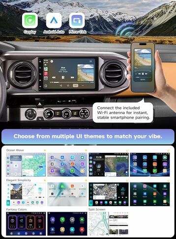 Roadanvi Android 14 6GB+128GB 9" Car Radio for Toyota Tacoma 2016-2022 Corolla 2017 2018 Sienna 2014 to 2016 Carplay Android Auto Car Stereo WiFi&4G LTE GPS Navigation 1280*720 QLED Touch Screen X14 in Kuwait