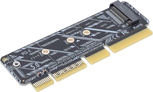 Yunseity M.2 M Key SSD to PCIe Adapter Card .2 NVMe to PCIe 5.0 X16 Adapter for 2230 2242 2260 2280 SSDs with LED Indicator Backward Compatible with 4.0 3.0 in Kuwait