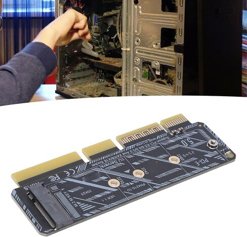 Yunseity M.2 M Key SSD to PCIe Adapter Card .2 NVMe to PCIe 5.0 X16 Adapter for 2230 2242 2260 2280 SSDs with LED Indicator Backward Compatible with 4.0 3.0 in Kuwait