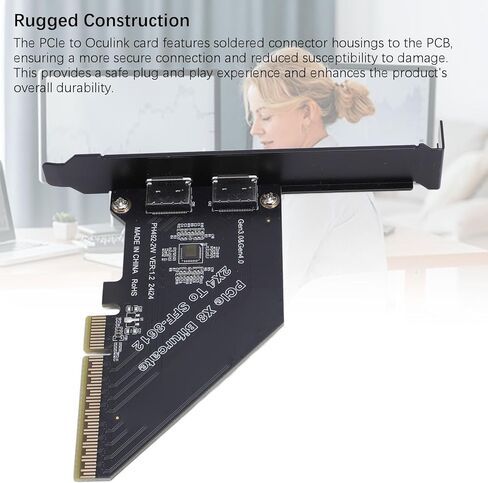 بطاقة محول GOWENIC PCIe 4.0 X8 إلى Oculink عالية السرعة لوحدة معالجة الرسومات NVMe SSD - نقل سريع للبيانات لعشاق الألعاب in Kuwait