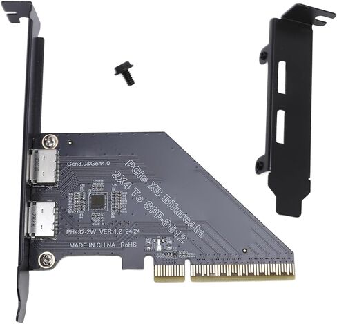 بطاقة محول GOWENIC PCIe 4.0 X8 إلى Oculink عالية السرعة لوحدة معالجة الرسومات NVMe SSD - نقل سريع للبيانات لعشاق الألعاب in Kuwait