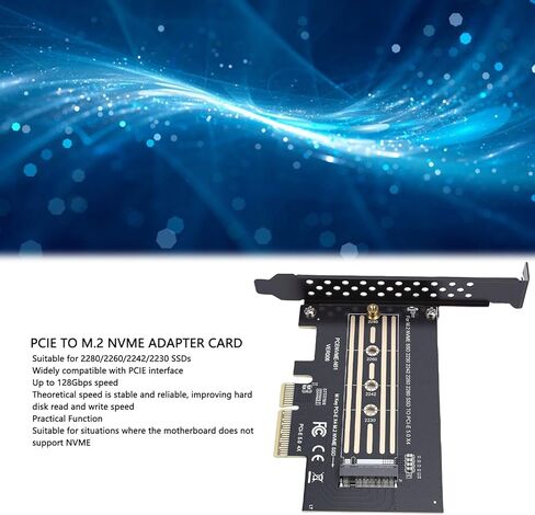 بطاقة محول PCIe 4X إلى M.2 PCIe X4 إلى M.2 NVMe بطاقة توسيع بسرعة 128 جيجابت في الثانية لـ 2280 2260 2242 2230 SSD in Kuwait