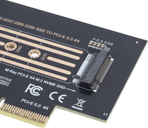 بطاقة محول PCIe 4X إلى M.2 PCIe X4 إلى M.2 NVMe بطاقة توسيع بسرعة 128 جيجابت في الثانية لـ 2280 2260 2242 2230 SSD in Kuwait