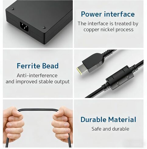 شاحن كمبيوتر محمول 230 واط 20 فولت 11.5 أمبير مناسب لجهاز Lenovo Legion 5 7 5P C7 S7 Y540 Y545 Y730 Y740 Y900 Y910 Y920 Y7000 Thinkpad P1 P51 P52 P53 P70 P71 P72 P73 ADL230NDC3A 01FR044 01FR046 محول التيار المتردد العرض in Kuwait
