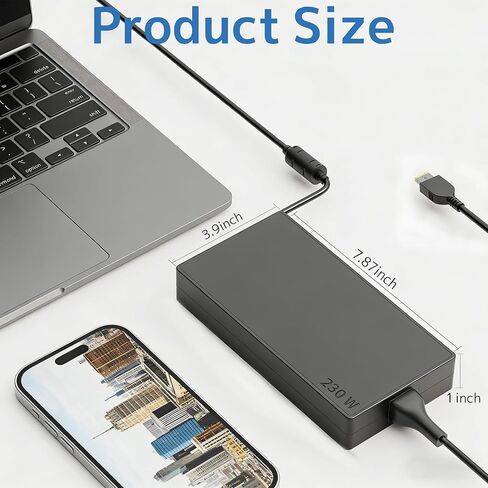 شاحن كمبيوتر محمول 230 واط 20 فولت 11.5 أمبير مناسب لجهاز Lenovo Legion 5 7 5P C7 S7 Y540 Y545 Y730 Y740 Y900 Y910 Y920 Y7000 Thinkpad P1 P51 P52 P53 P70 P71 P72 P73 ADL230NDC3A 01FR044 01FR046 محول التيار المتردد العرض in Kuwait
