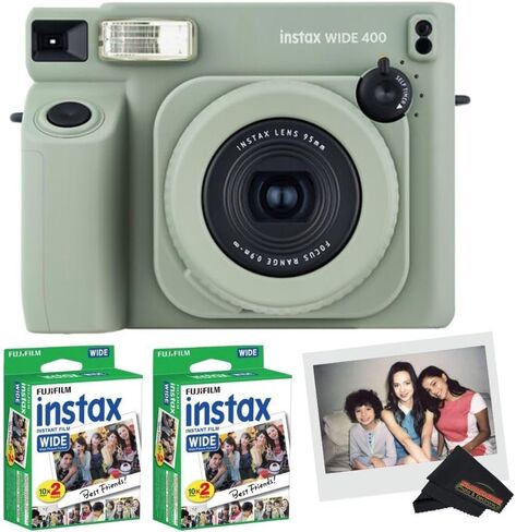 Fujifilm INSTAX Wide 400 Instant Camera - Sage Green (Camera w/Wide Twin Pack) in Kuwait