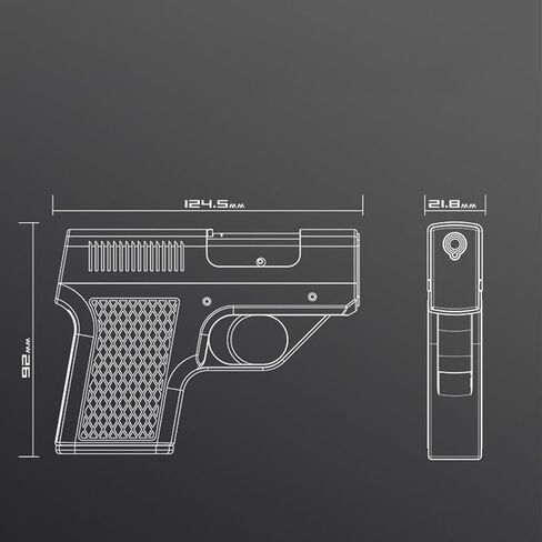 Flameshot Gun for Cigarettes Windproof Gun Cigarette Holder and Lighter Refillable Butane Tactical-Style Torch Zinc Alloy Construction Gift for Men Dad Husband Boyfriend in Kuwait