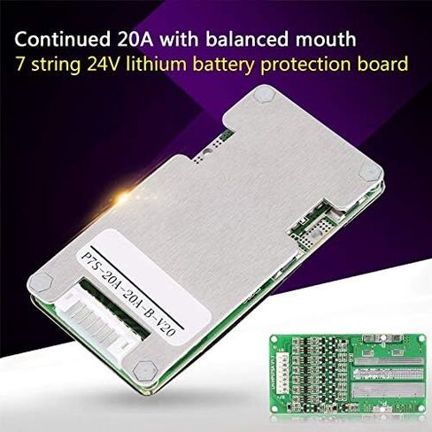 Jadeshay Lithium Battery Protection Board, BMS 7S 20A 24V Lithium Li-Ion 18650 Battery BMS Protection Board with Protection Balancer in Kuwait