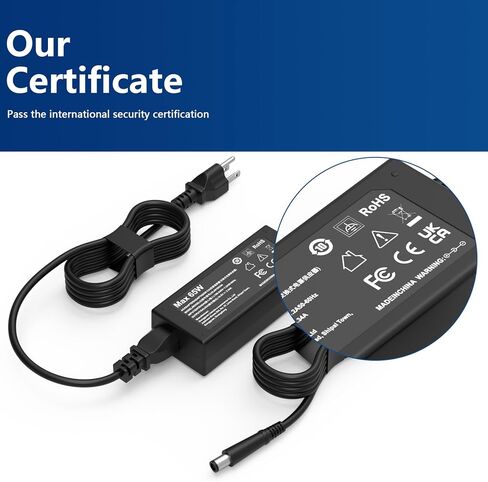 65W 7.4mm AC Adapter Compatible with Dell Latitude 3140 7480 5410 7290 3140 e6430 e6440 e6410 e6420 e6530 e5470 e6540 e7440 Power Supply in Kuwait
