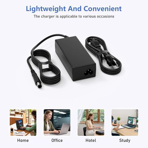 65W 7.4mm AC Adapter Compatible with Dell Latitude 3140 7480 5410 7290 3140 e6430 e6440 e6410 e6420 e6530 e5470 e6540 e7440 Power Supply in Kuwait