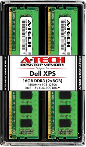 A-Tech 16GB (2x8GB) RAM for Dell XPS 8500, 8700 | DDR3 1600MHz DIMM PC3-12800 240-Pin Non-ECC UDIMM Desktop Memory Upgrade Kit in Kuwait