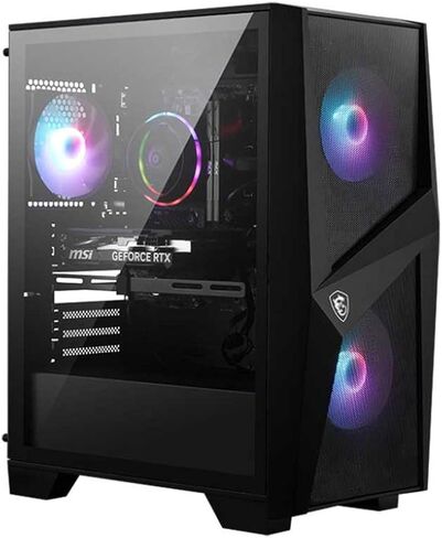كمبيوتر مكتبي للألعاب MSI Codex Z2 C8NVL-475US، AMD Ryzen 7 8700F 4.1 جيجا هرتز، 32 جيجا رام، 1 تيرابايت SSD، NVIDIA GeForce RTX 5060 8 جيجا، ويندوز 11 هوم، أسود in Kuwait