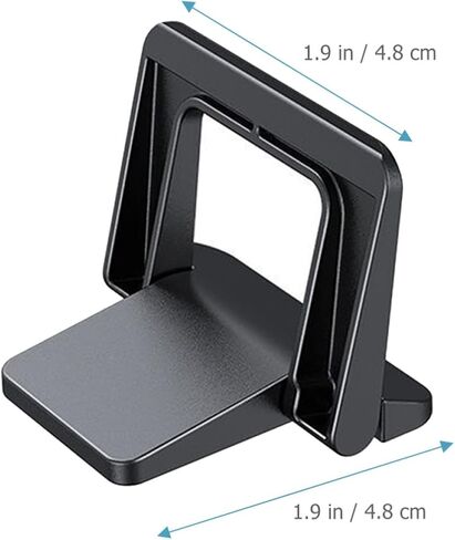 HOMSFOU Laptop Riser 2pcs Set Black مادة الكمبيوتر المحمول حامل حامل كمبيوتر محمول مريح مضاد للانزلاق لتحسين التبريد وتعديل الارتفاع مناسب للاستخدام المكتبي والمنزلي in Kuwait