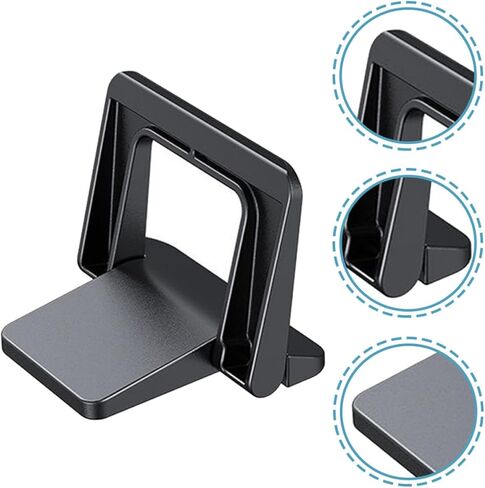 HOMSFOU Laptop Riser 2pcs Set Black مادة الكمبيوتر المحمول حامل حامل كمبيوتر محمول مريح مضاد للانزلاق لتحسين التبريد وتعديل الارتفاع مناسب للاستخدام المكتبي والمنزلي in Kuwait