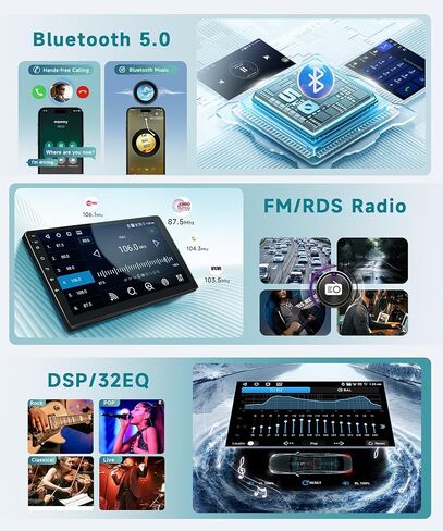 4G+64G Radio for Lexus RX300 RX330 RX350 RX400H 2004-2009 with DSP/Wireless Carplay/Android Auto, 9 inch 1280P Touch Screen Android Car Stereo Bluetooth 5.0 FM/RDS Mirrorlink Backup Camera in Kuwait