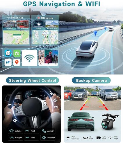 4G+64G Radio for Lexus RX300 RX330 RX350 RX400H 2004-2009 with DSP/Wireless Carplay/Android Auto, 9 inch 1280P Touch Screen Android Car Stereo Bluetooth 5.0 FM/RDS Mirrorlink Backup Camera in Kuwait