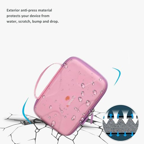 حافظة Aproca متوافقة مع سماعات الرأس بلوتوث Riwbox CF9 Cat Ear Kids، حقيبة تخزين صلبة للملحقات - وردي (الجراب فقط) in Kuwait