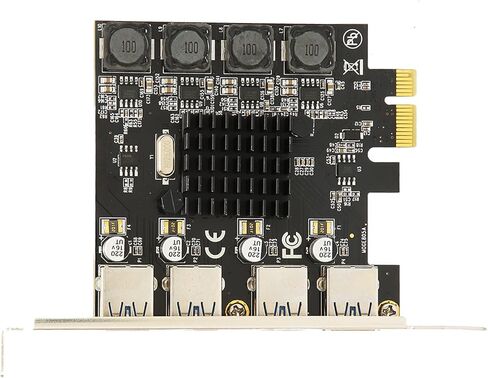PCIE to USB 3.0 Expansion Card, 4 Port 5Gbps High Speed USB Hub Controller, Self Powered, Compatible with 11/10/8/7/ &, for PCI Express X1 X4 X8 X16 Slot in Kuwait