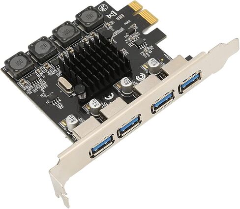 PCIE to USB 3.0 Expansion Card, 4 Port 5Gbps High Speed USB Hub Controller, Self Powered, Compatible with 11/10/8/7/ &, for PCI Express X1 X4 X8 X16 Slot in Kuwait