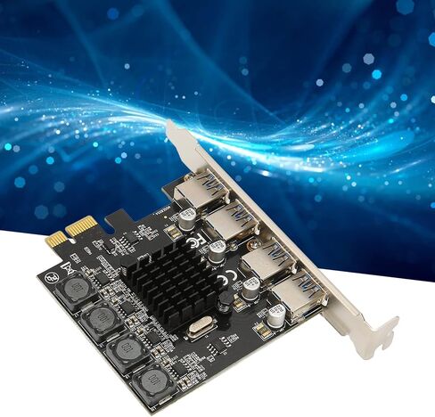 بطاقة توسيع Zunate PCIe إلى USB 3.0، وحدة تحكم محور 4 منافذ USB 3.0 مع سرعة عالية 5 جيجابت في الثانية، ذاتية التشغيل، لا حاجة إلى طاقة خارجية، متوافقة مع 11/10/8/7/ &، قابس in Kuwait