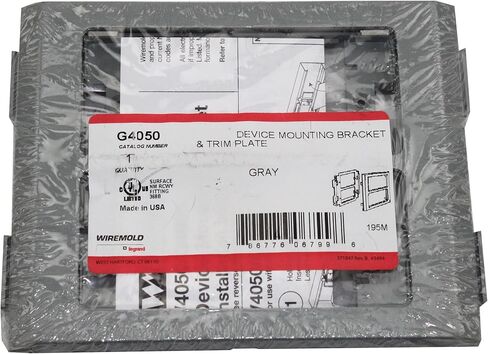Wiremold G4050 4000 حامل تثبيت جهاز القناة ولوحة القطع باللون الرمادي 2 عصابة in Kuwait