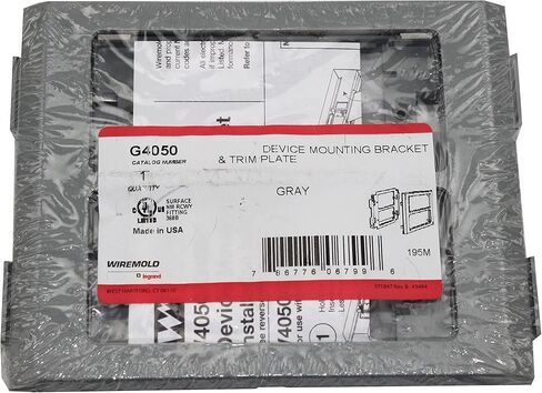 Wiremold G4050 4000 حامل تثبيت جهاز القناة ولوحة القطع باللون الرمادي 2 عصابة in Kuwait