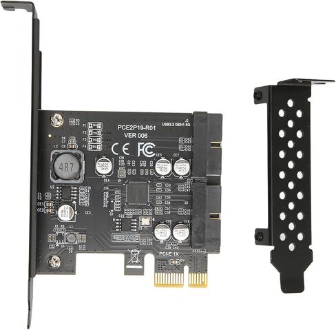 Semme PCIE to USB 3 2 Expansion Card Port 5Gbps High Speed USB3 2 Gen1 Supports PCIE 1X Slot for and 19PIN Connector Riser Board (19PIN Black Board) in Kuwait