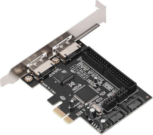 بطاقة وحدة التحكم Zunate Serial ATA PCI Express، محول PCIe مع 1 ESATA خارجي ومنفذ داخلي لمحركات الأقراص الصلبة Ultra ATA 133 وسرعة نقل 3 جيجا بايت في الثانية in Kuwait