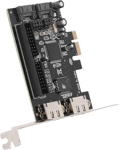 بطاقة وحدة التحكم Zunate Serial ATA PCI Express، محول PCIe مع 1 ESATA خارجي ومنفذ داخلي لمحركات الأقراص الصلبة Ultra ATA 133 وسرعة نقل 3 جيجا بايت في الثانية in Kuwait