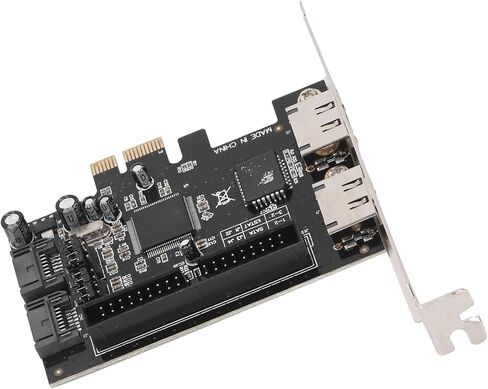 بطاقة وحدة التحكم Zunate Serial ATA PCI Express، محول PCIe مع 1 ESATA خارجي ومنفذ داخلي لمحركات الأقراص الصلبة Ultra ATA 133 وسرعة نقل 3 جيجا بايت في الثانية in Kuwait
