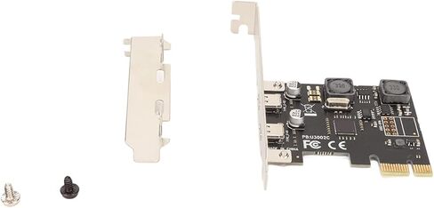 Zunate PCIe to USB C Expansion Card, 2-Port 5Gbps Super Speed, Independent Fuse & Capacitor Protection, Compatible with /7/8/10, Fits PCIe X1/x4/x8/x16 Slots in Kuwait
