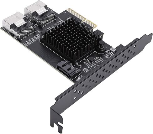 بطاقة توسيع Zunate PCIe إلى Serial ATA، 4X PCI Express إلى 2 منفذ SFF 8087 ومحول 1 منفذ 3.0 لنقل بيانات خادم سطح المكتب 9 محركات أقراص NAS، بسرعة 6 جيجابت في الثانية in Kuwait