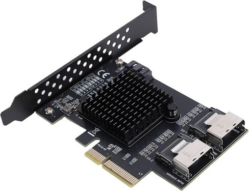 بطاقة توسيع Zunate PCIe إلى Serial ATA، 4X PCI Express إلى 2 منفذ SFF 8087 ومحول 1 منفذ 3.0 لنقل بيانات خادم سطح المكتب 9 محركات أقراص NAS، بسرعة 6 جيجابت في الثانية in Kuwait