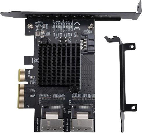 بطاقة توسيع Zunate PCIe إلى Serial ATA، 4X PCI Express إلى 2 منفذ SFF 8087 ومحول 1 منفذ 3.0 لنقل بيانات خادم سطح المكتب 9 محركات أقراص NAS، بسرعة 6 جيجابت في الثانية in Kuwait