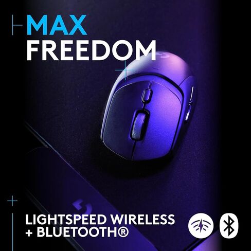 Logitech G309 Lightspeed Wireless Gaming Mouse, Lightweight, LIGHTFORCE Hybrid Switches, Hero 25K Sensor, 300+ Hour Battery Life with AA Battery, 6 Programmable Buttons, PC & Mac - Black (Renewed) in Kuwait