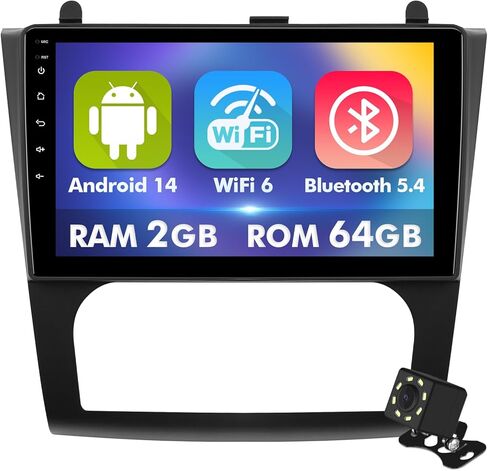 9 Inch IPS Touchscreen Android 14 Car Stereo for Nissan Altima 2008-2012 (Auto A/C) with Wireless CarPlay & Android Auto 2+64GB Car Radio, Support GPS, WiFi 6, Bluetooth,5.4, FM Radio, Backup Camera, in Kuwait